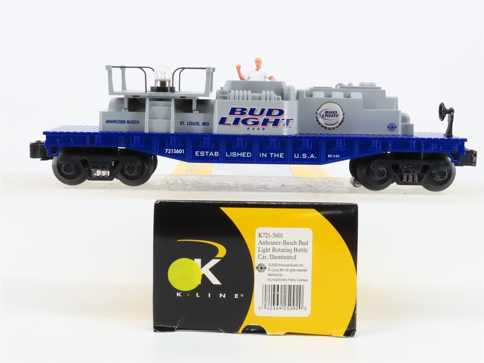 O Gauge 3-Rail K-Line K721-5601 Anheuser-Busch Bud Light Battle Car #7215601