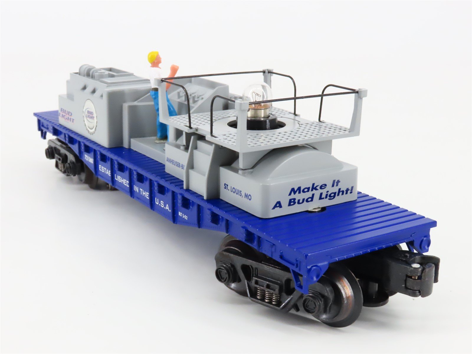 O Gauge 3-Rail K-Line K721-5601 Anheuser-Busch Bud Light Battle Car #7215601