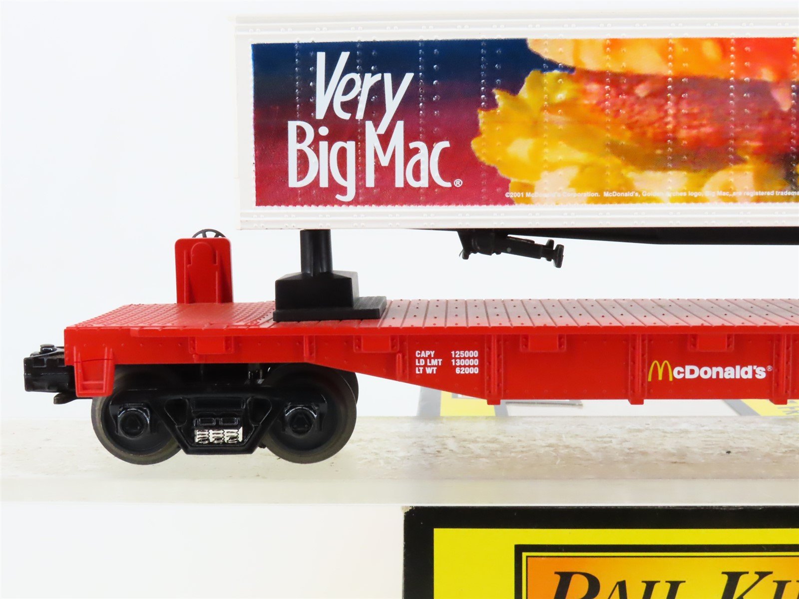 O Gauge 3-Rail MTH Rail King 30-7696 McDonalds Flatcar #2001 w/Trailer