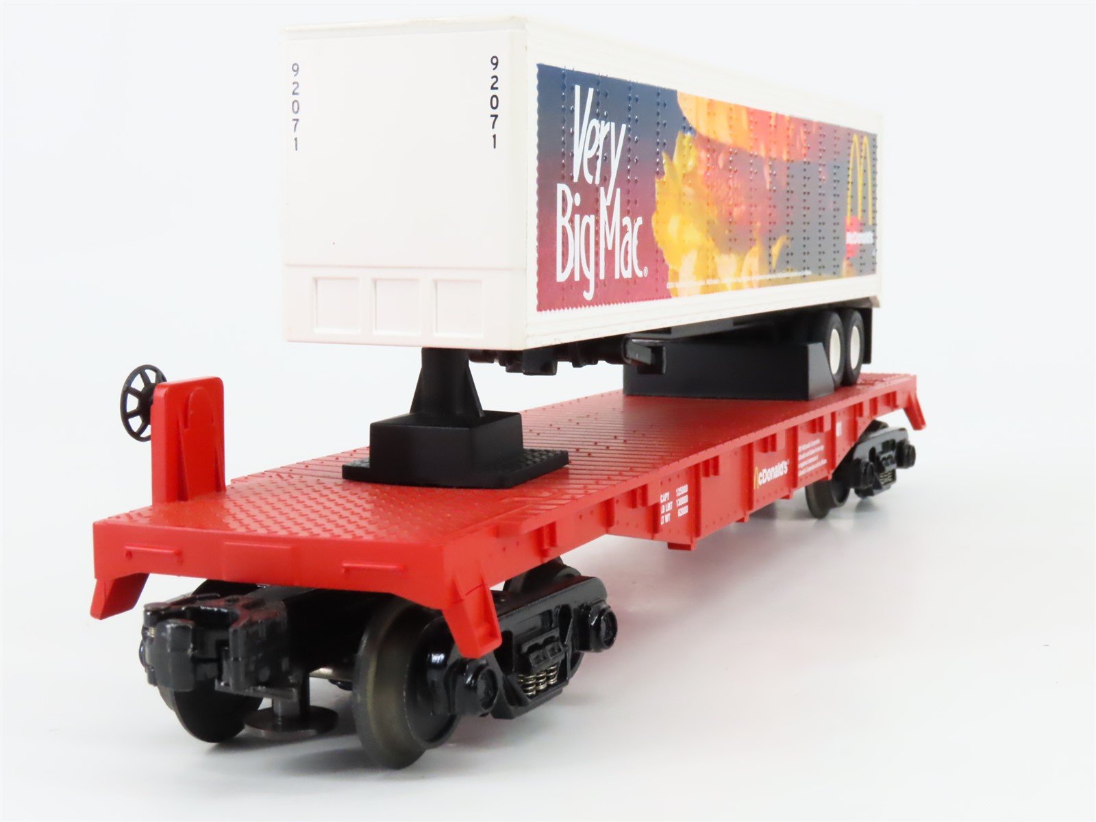 O Gauge 3-Rail MTH Rail King 30-7696 McDonalds Flatcar #2001 w/Trailer