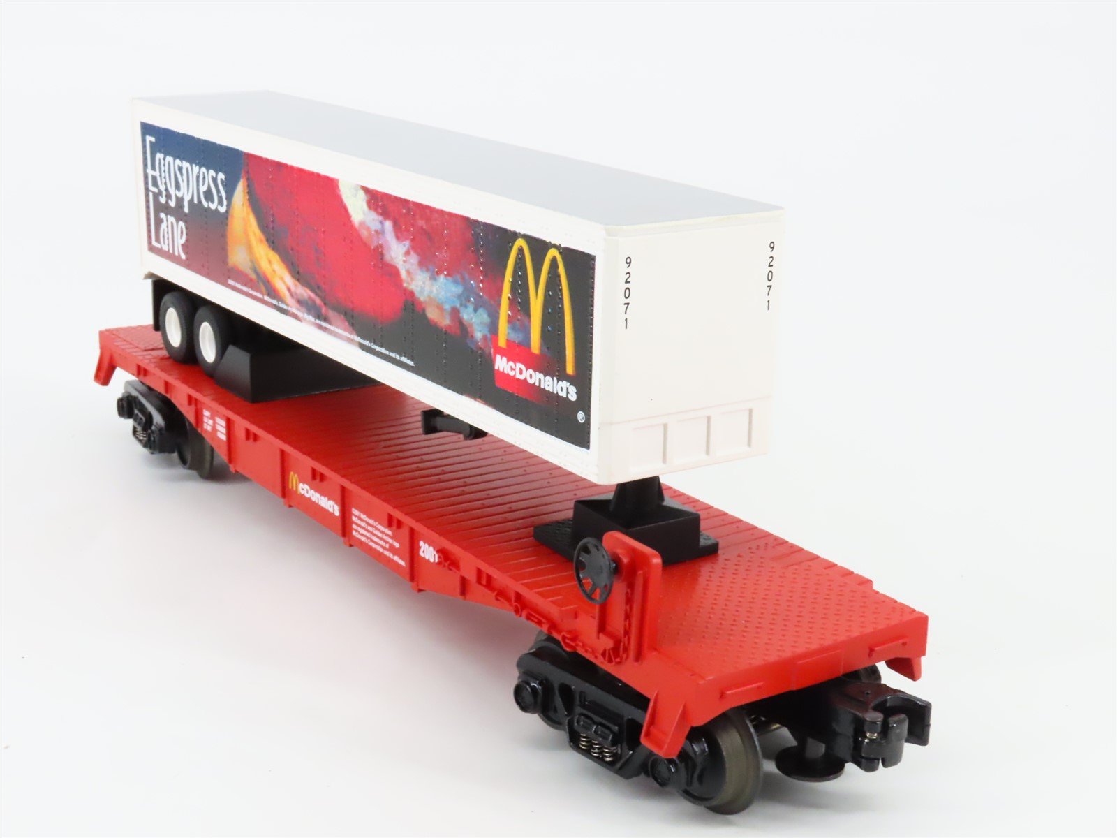 O Gauge 3-Rail MTH Rail King 30-7696 McDonalds Flatcar #2001 w/Trailer