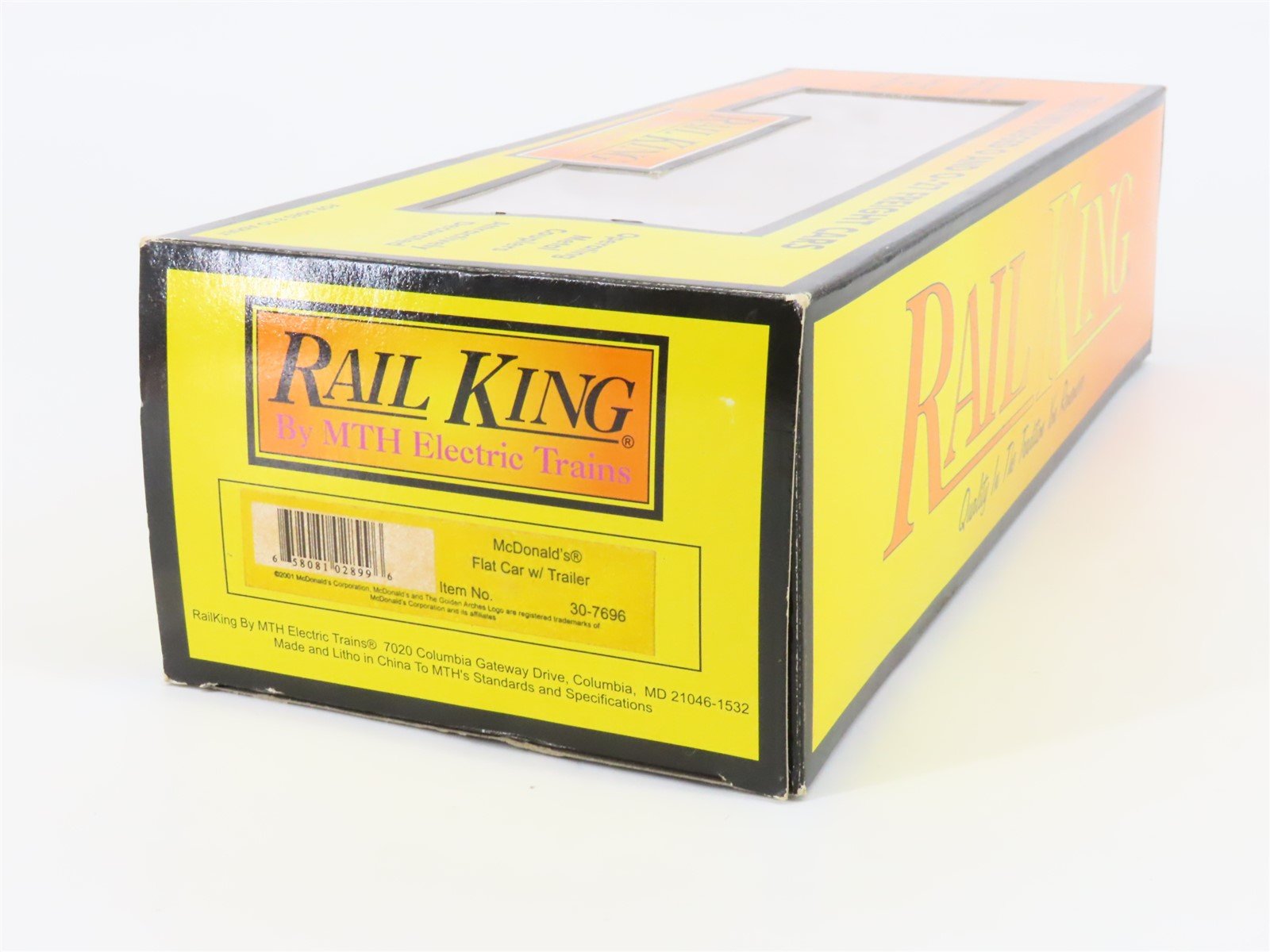 O Gauge 3-Rail MTH Rail King 30-7696 McDonalds Flatcar #2001 w/Trailer
