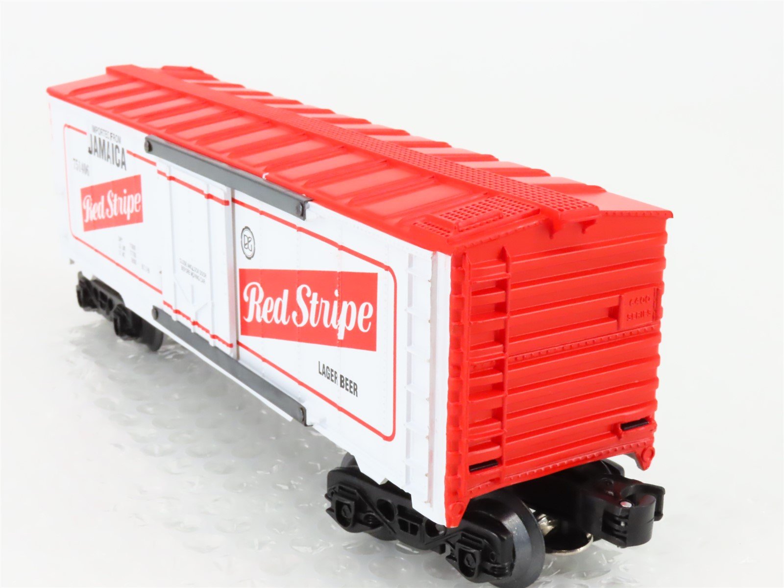 O Gauge 3-Rail Labatts Red Stripe 40' Boxcar #751406