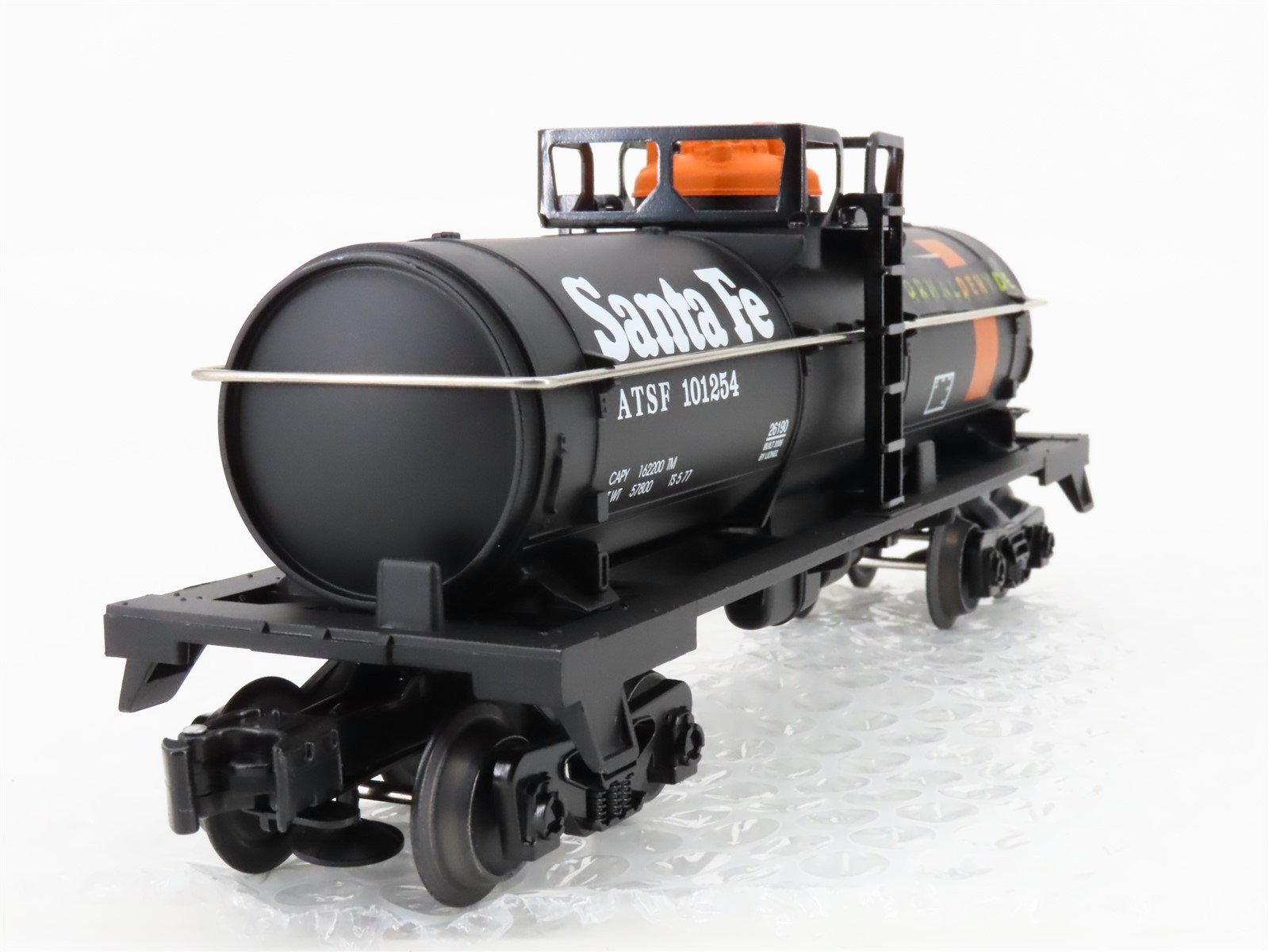 O Gauge 3-Rail Lionel 6-26190 ATSF Santa Fe Single Dome Tankcar #101254