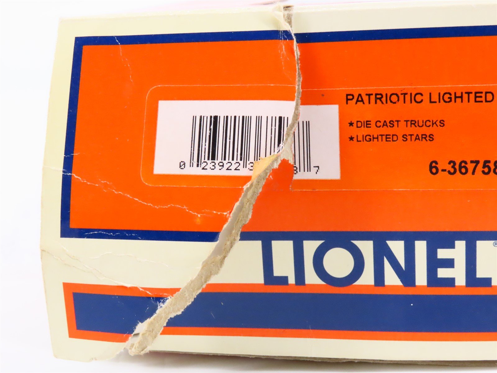 O Gauge 3-Rail Lionel 6-36758 Patriotic Boxcar #36758 w/Lights