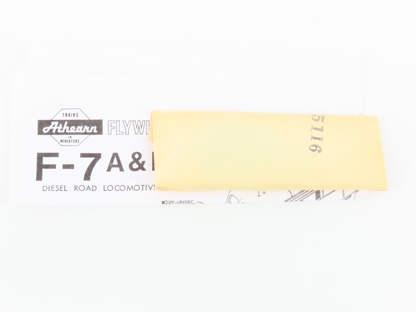 HO Scale Athearn 3023 Undecorated EMD F7A Diesel Locomotive - UNPOWERED