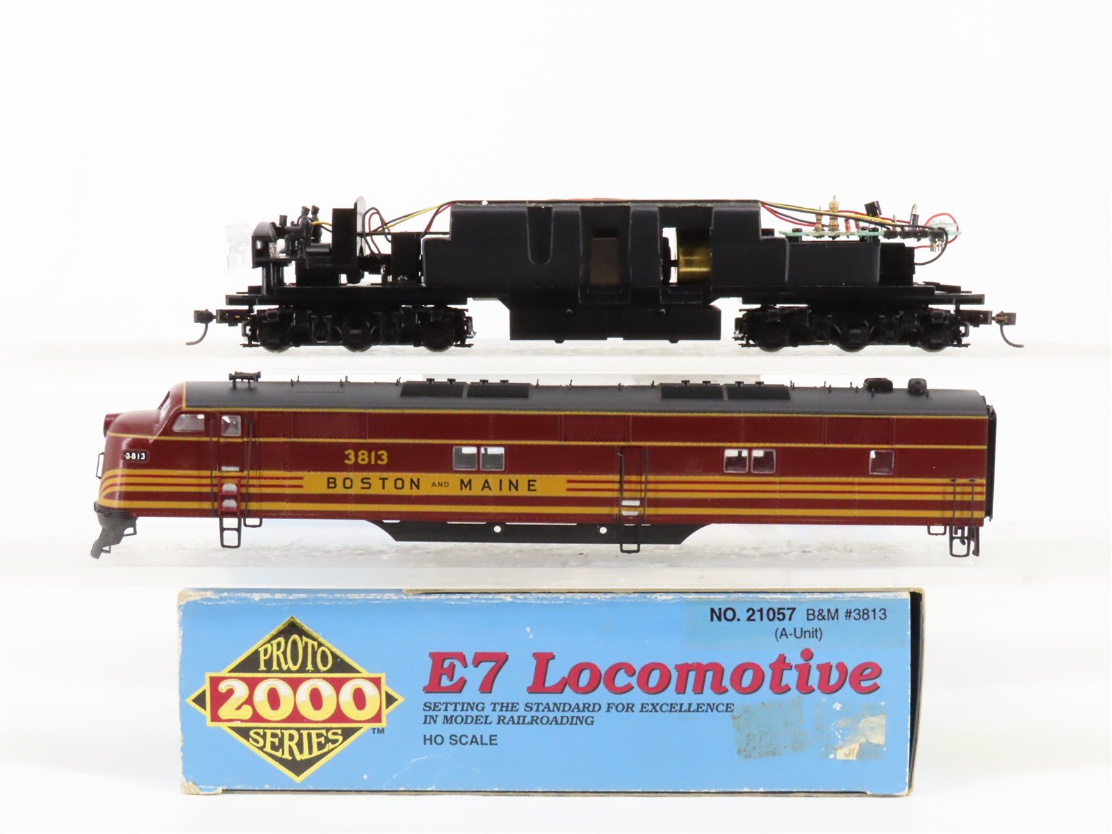 HO Proto 2000 21057 B&M Boston & Maine "Minuteman" E7A Diesel #3813 - DCC Ready