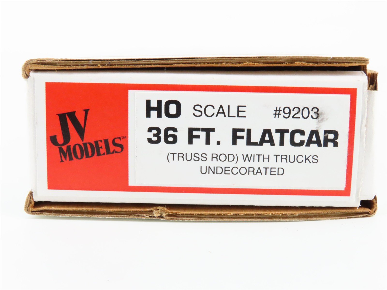 HO Scale JV Models 9203 Unlettered 36' Truss Rod Flatcar Kit