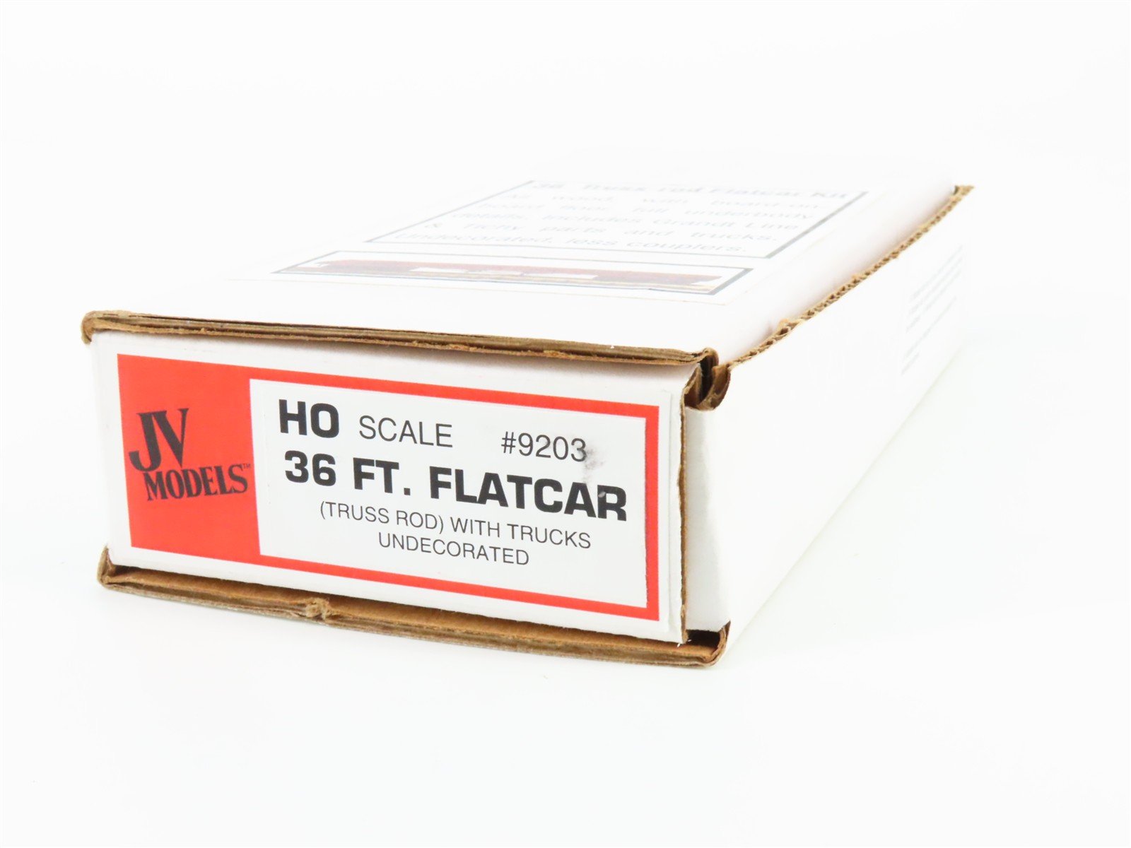 HO Scale JV Models 9203 Unlettered 36' Truss Rod Flatcar Kit