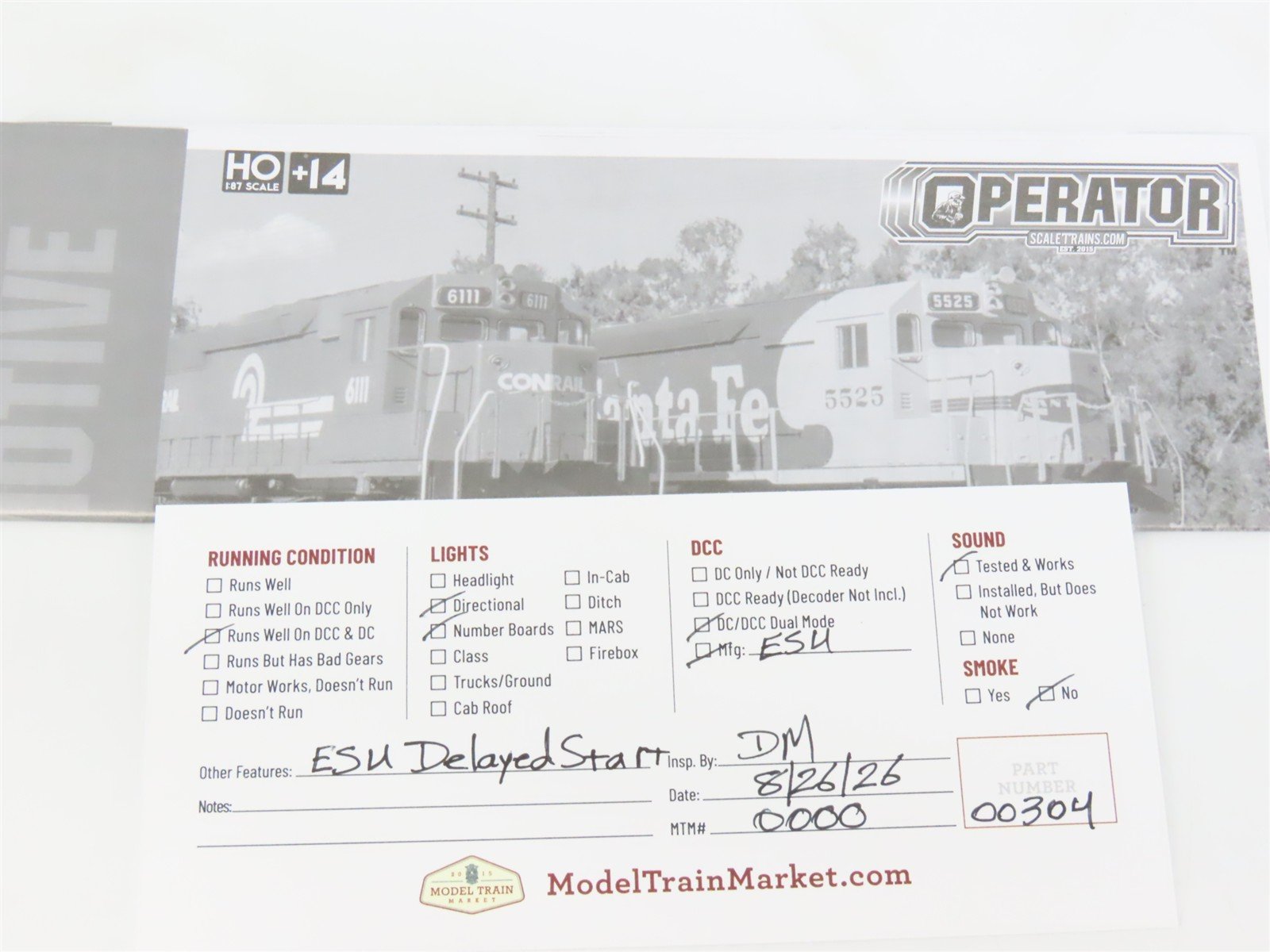 HO Scaletrains Operator SXT10925 SP Bloody Nose SD45 Diesel #8845 w/ DCC & Sound