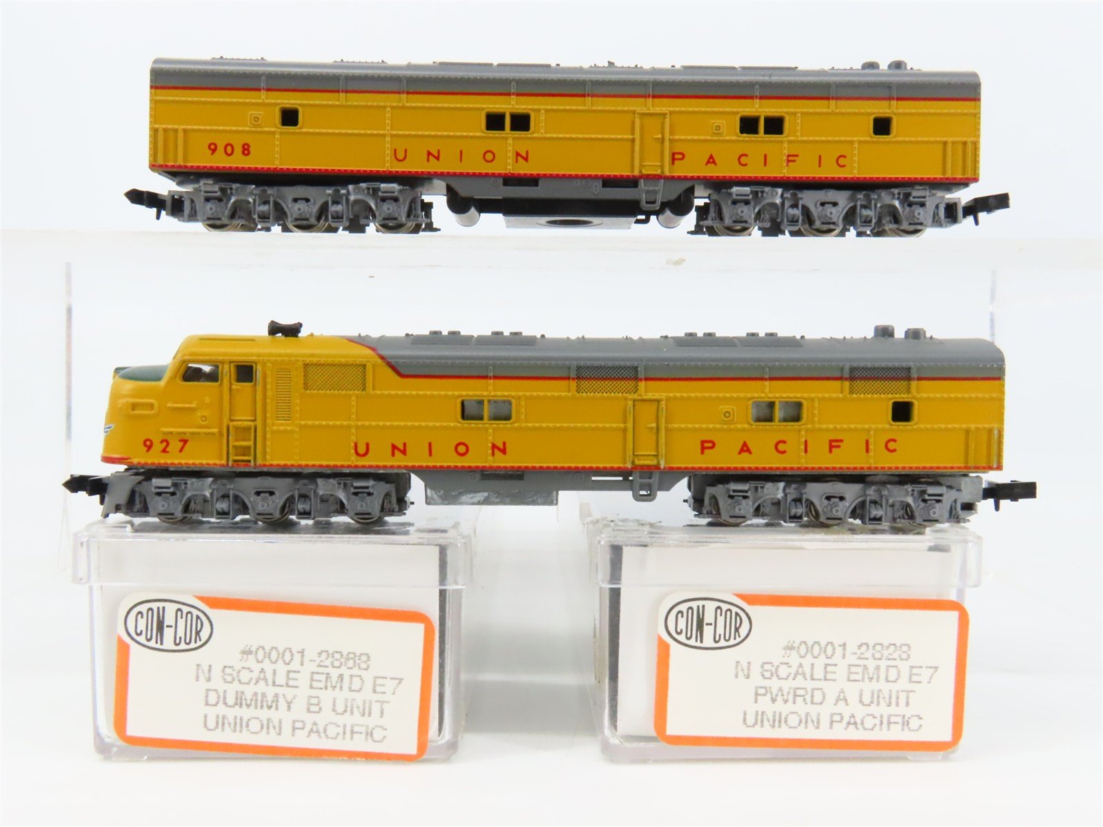 N Scale Con-Cor 0001-2828/2868 UP Union Pacific EMD E7A/B Diesel Set #927/908