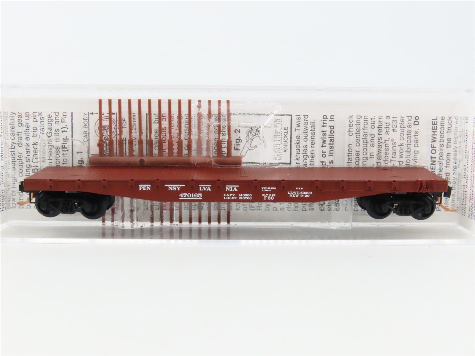 N Scale Micro-Trains MTL 45140 PRR Pennsylvania 50' Flat Car #470165