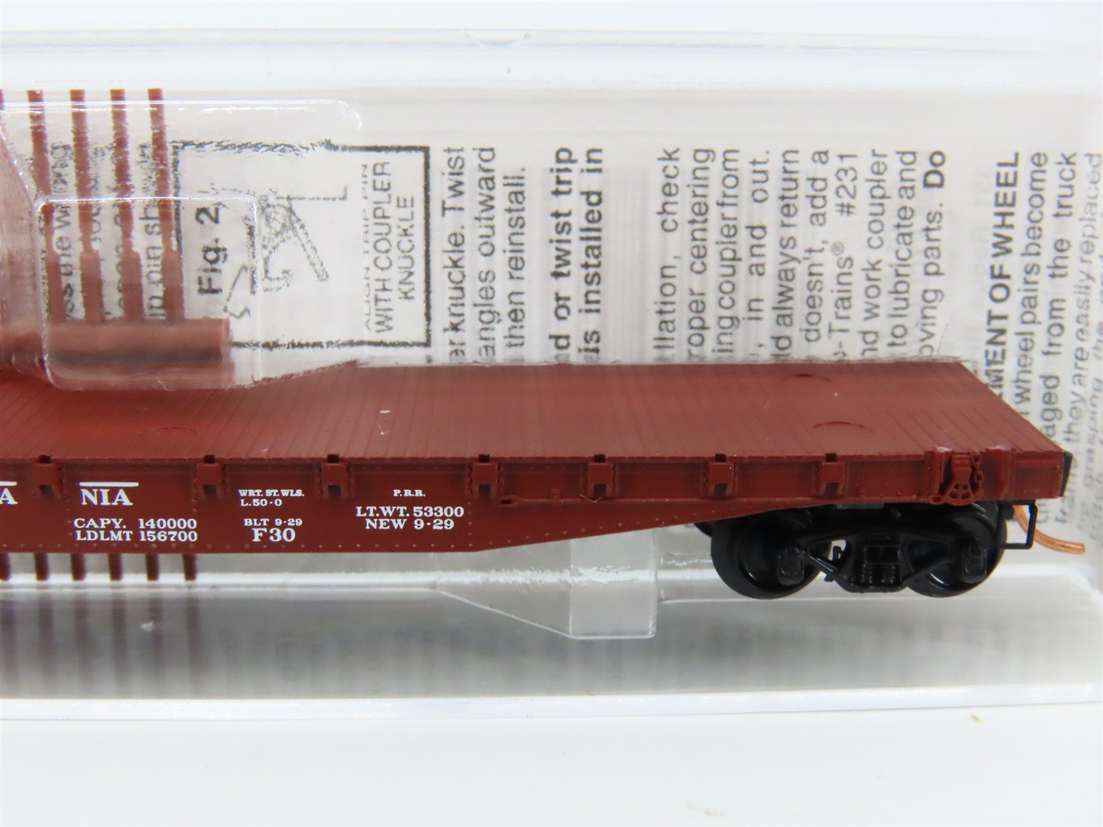 N Scale Micro-Trains MTL 45140 PRR Pennsylvania 50' Flat Car #470165