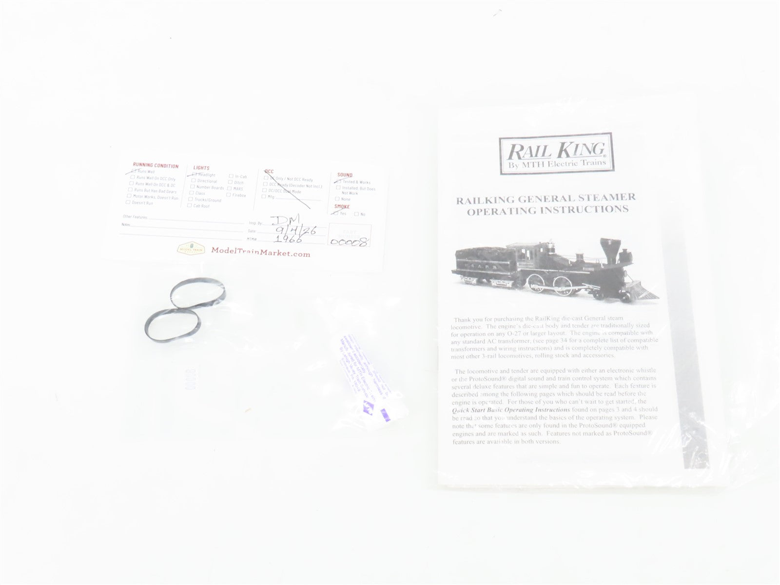O27 Gauge 3-Rail MTH RailKing 30-1120-1 W&ARR 4-4-0 General Steam #3 w/ Sound