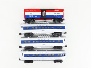 O27 Gauge 3-Rail Lionel 6-27767 ATSF Santa Fe Passenger & Mail Car 4-Pack
