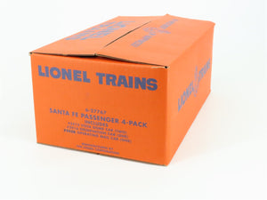 O27 Gauge 3-Rail Lionel 6-27767 ATSF Santa Fe Passenger & Mail Car 4-Pack