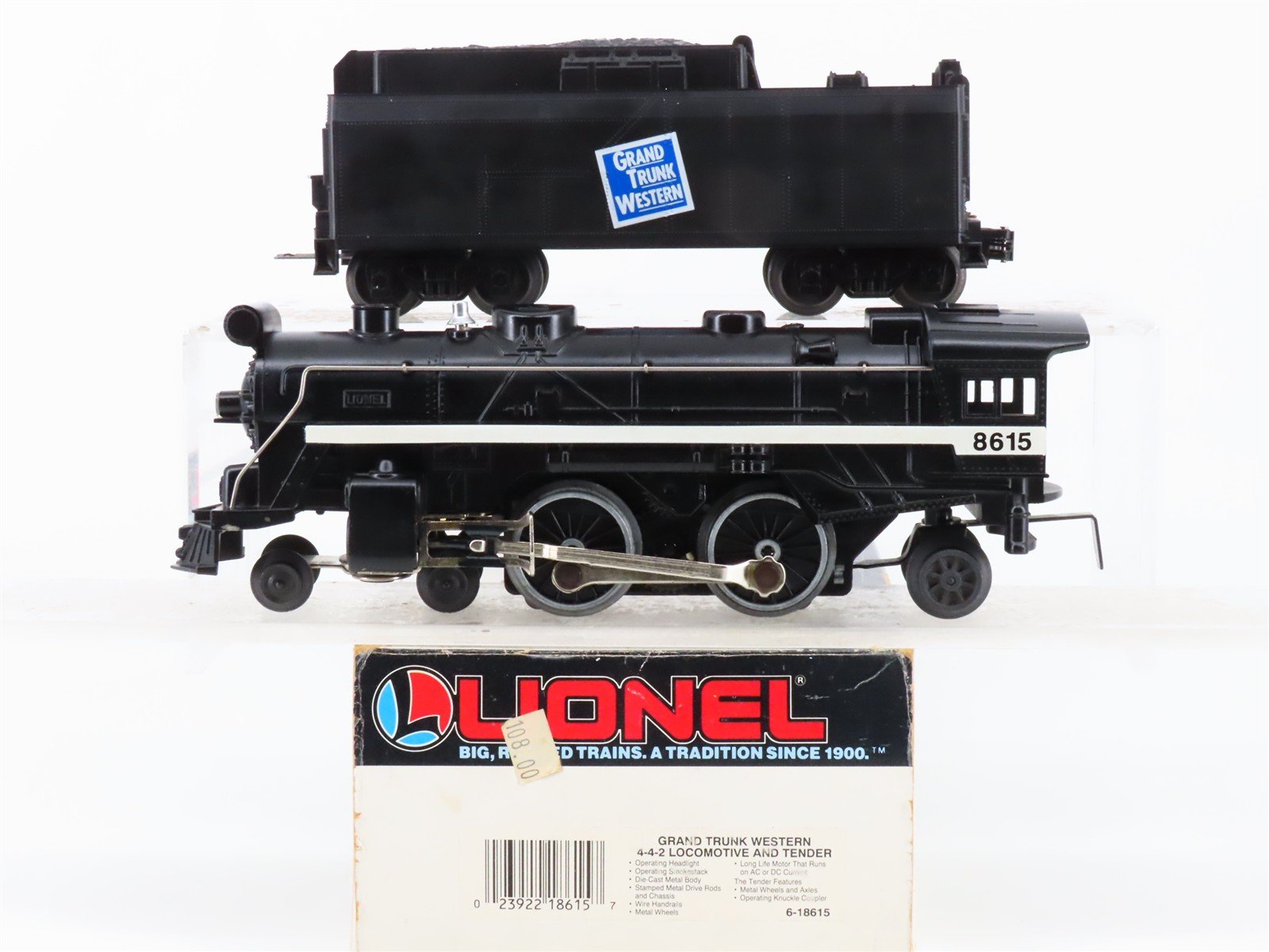 O Gauge 3-Rail Lionel 6-18615 GTW Grand Trunk Western 4-4-2 Steam Loco #8615