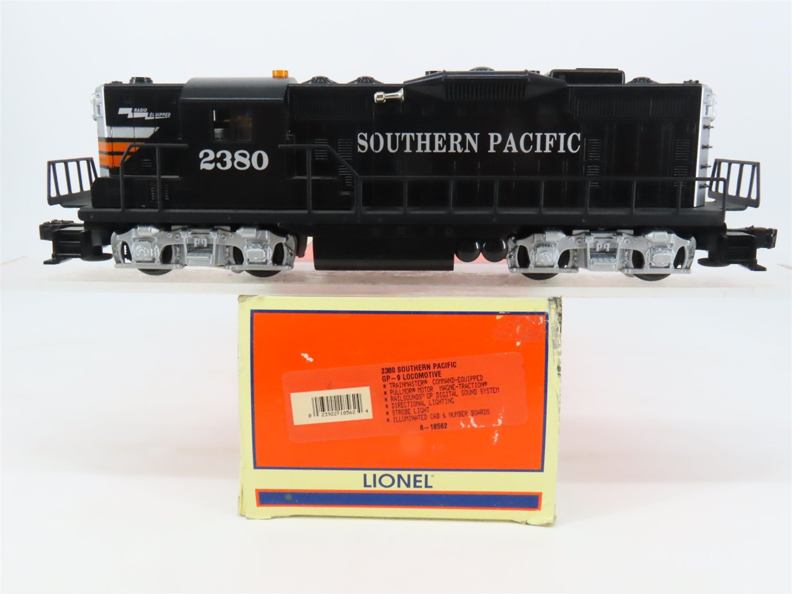 O Gauge 3-Rail Lionel 6-18562 SP "Black Widow" GP9 Diesel #2380 w/ TMCC & Sound