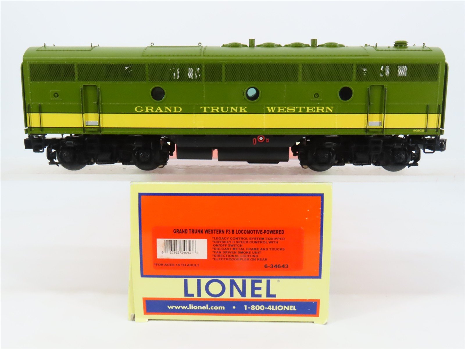 O Gauge 3-Rail Lionel 6-34643 GTW Grand Trunk Western F3B Diesel #9020B w/LEGACY