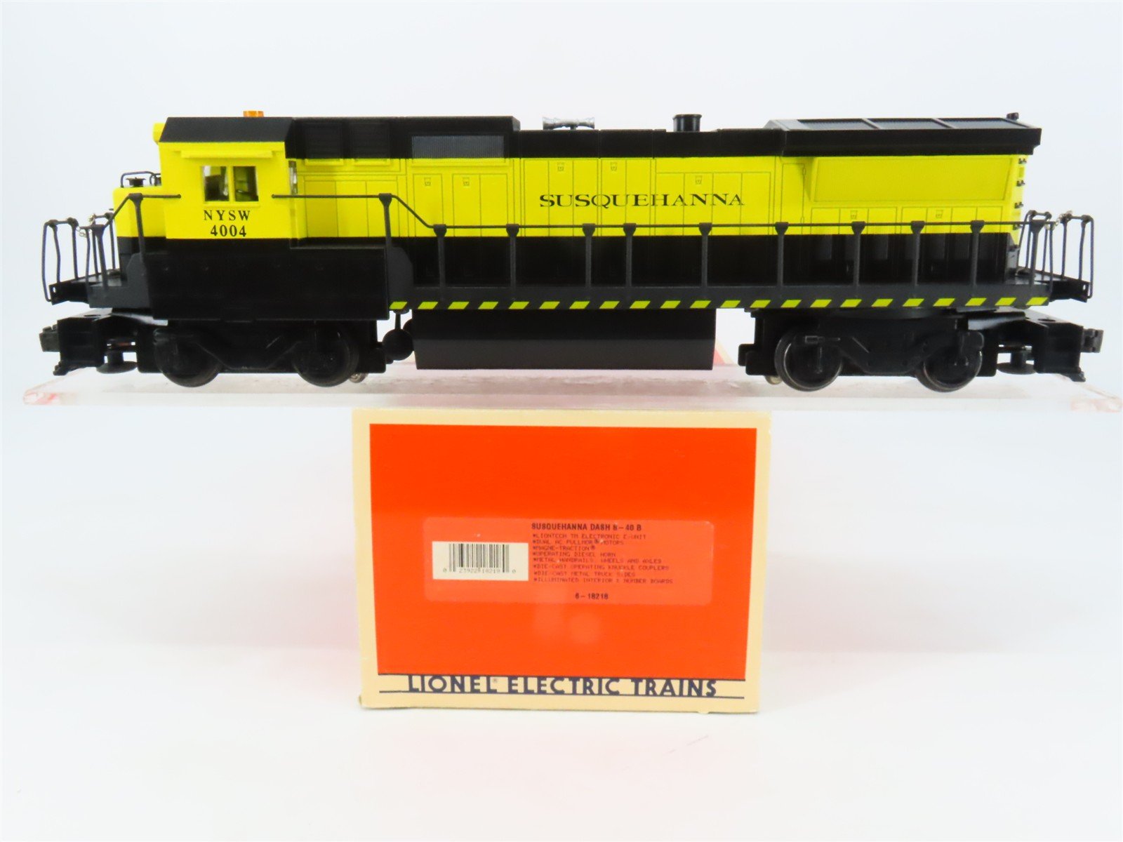 O Gauge 3-Rail Lionel 6-18218 NYSW Susquehanna GE Dash 8-40B Diesel #4004