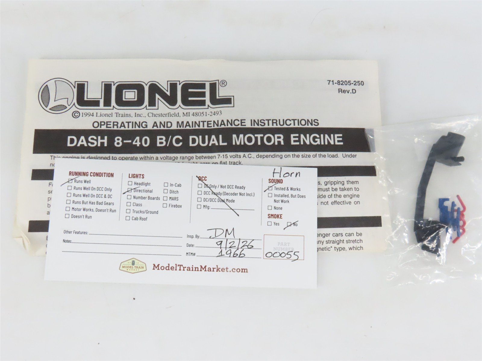 O Gauge 3-Rail Lionel 6-18218 NYSW Susquehanna GE Dash 8-40B Diesel #4004