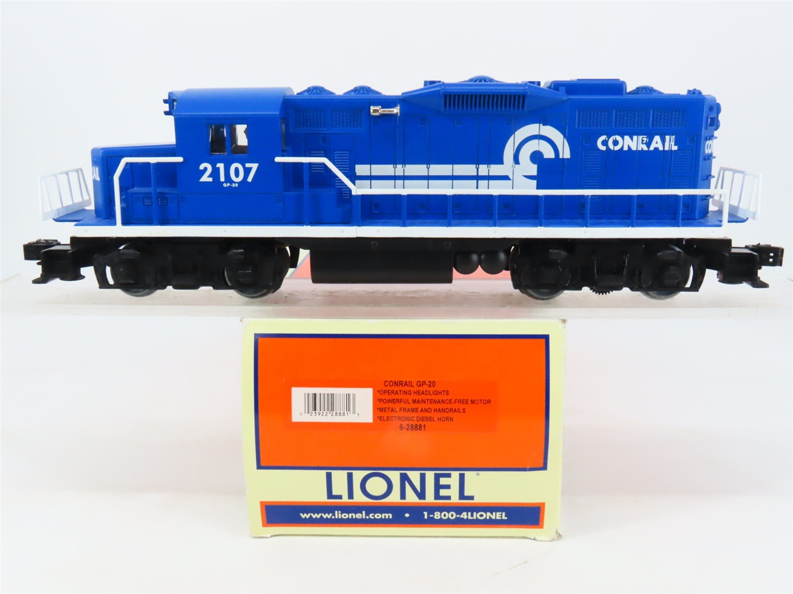 O Gauge 3-Rail Lionel 6-28881 CR Conrail EMD GP20 Diesel Locomotive #2107