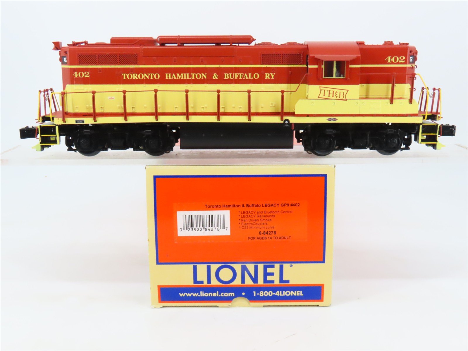 O Gauge 3-Rail Lionel 6-84278 TH&B EMD GP9TT Diesel #402 w/ LEGACY & Bluetooth