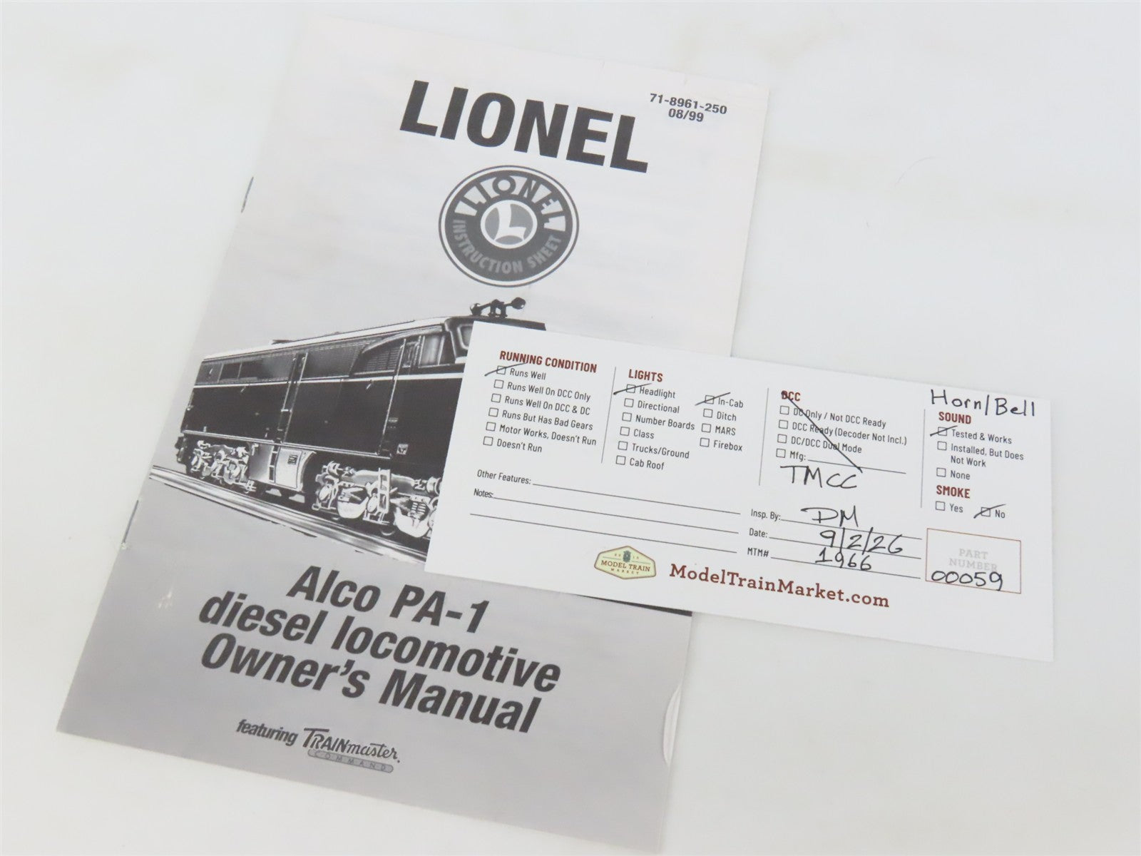 O Gauge 3-Rail Lionel 6-18961 ERIE Railroad ALCO PA-1 Diesel #850 w/ TMCC