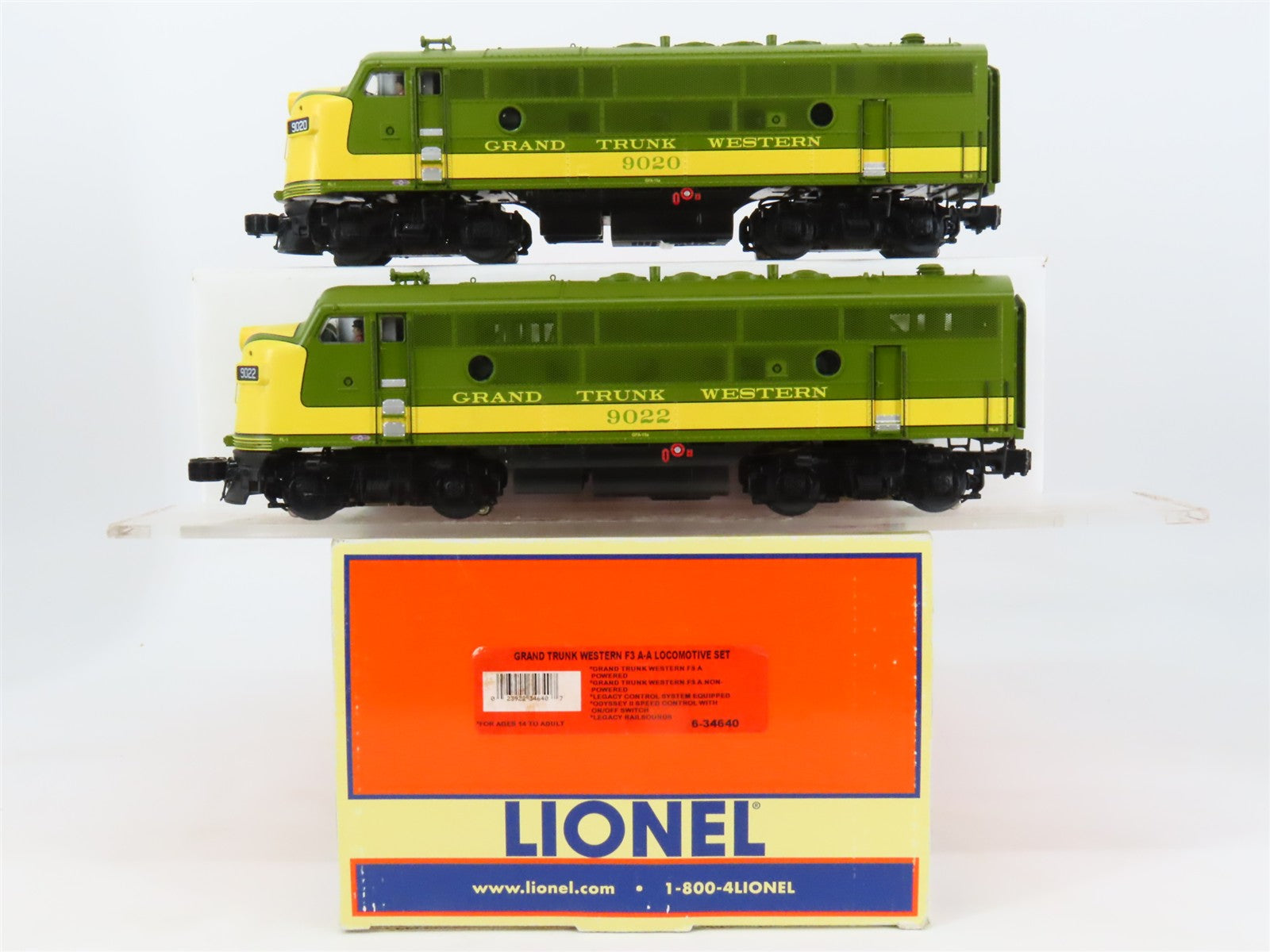 O Gauge 3-Rail Lionel 6-34640 GTW F3A/A Diesel Set w/ LEGACY & Sound