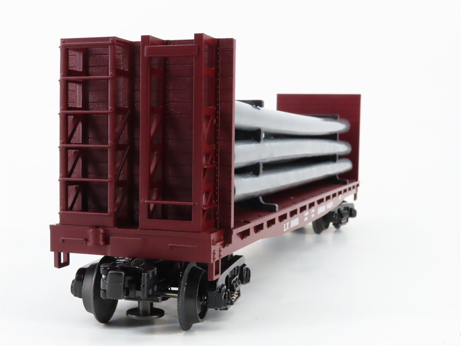 O Scale MTH 30-76015 LV Lehigh Valley Bulkhead Flat Car 10051 RTR