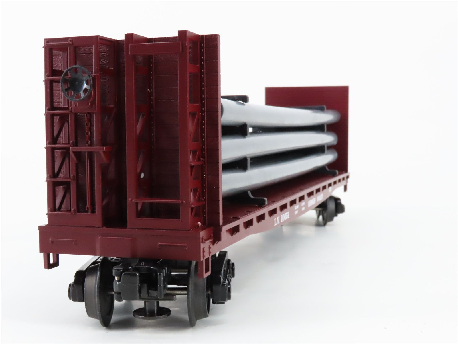 O Scale MTH 30-76015 LV Lehigh Valley Bulkhead Flat Car 10051 RTR