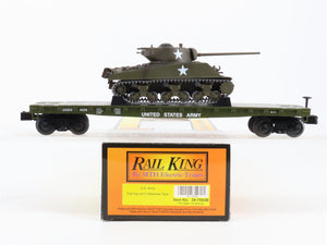 O Scale MTH 30-7093B DODX United States Army Flat Car w/ Sherman Tank 4228 RTR