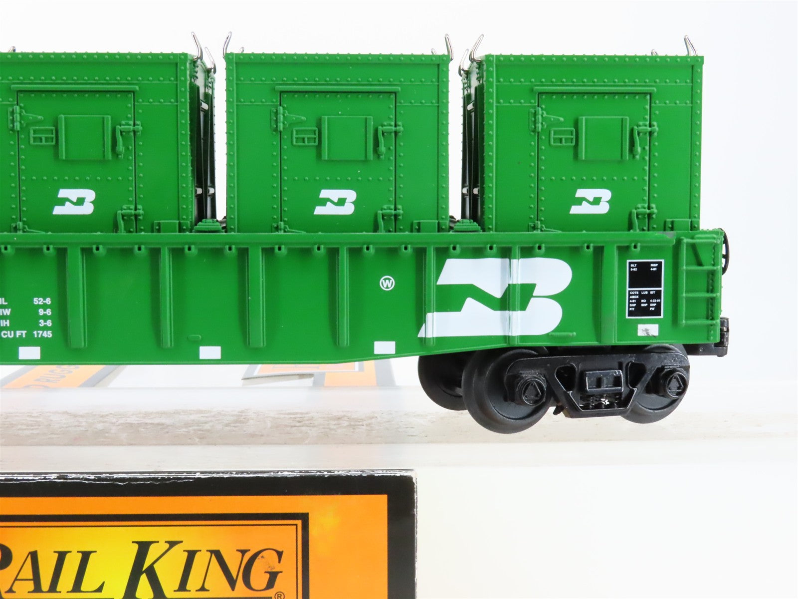 O Scale MTH 30-72144 BN Burlington Northern Gondola 577230 RTR