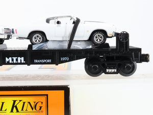 O Scale MTH 30-7680 MTH Transport Flat Car w/ ERTL '70 Chevelles 1970 RTR
