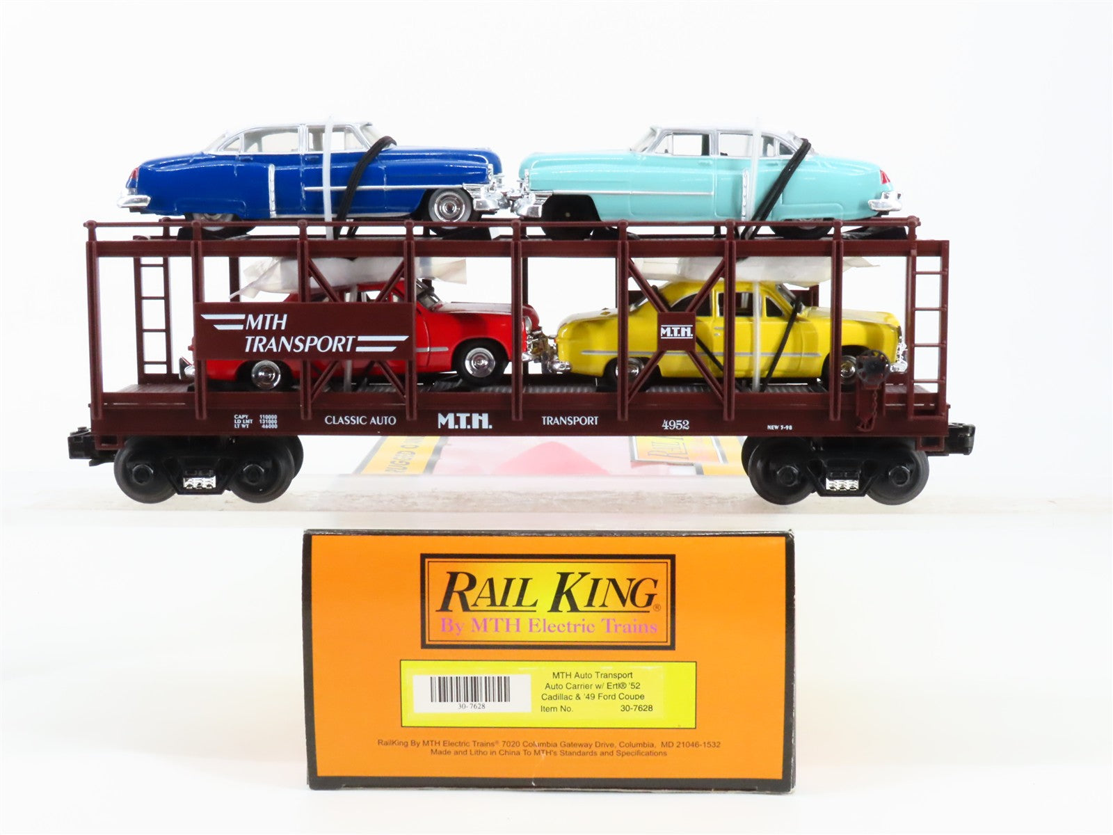 O Scale MTH 30-7628 MTH Transport Auto Carrier 4952 RTR