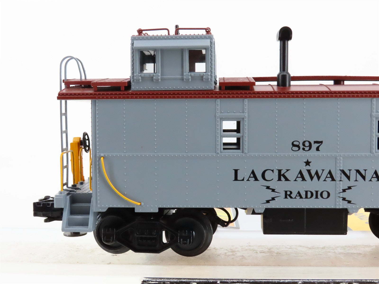 O Scale MTH 30-7746 Lackawanna Offset Steel Caboose Lighted Factory Interior RTR