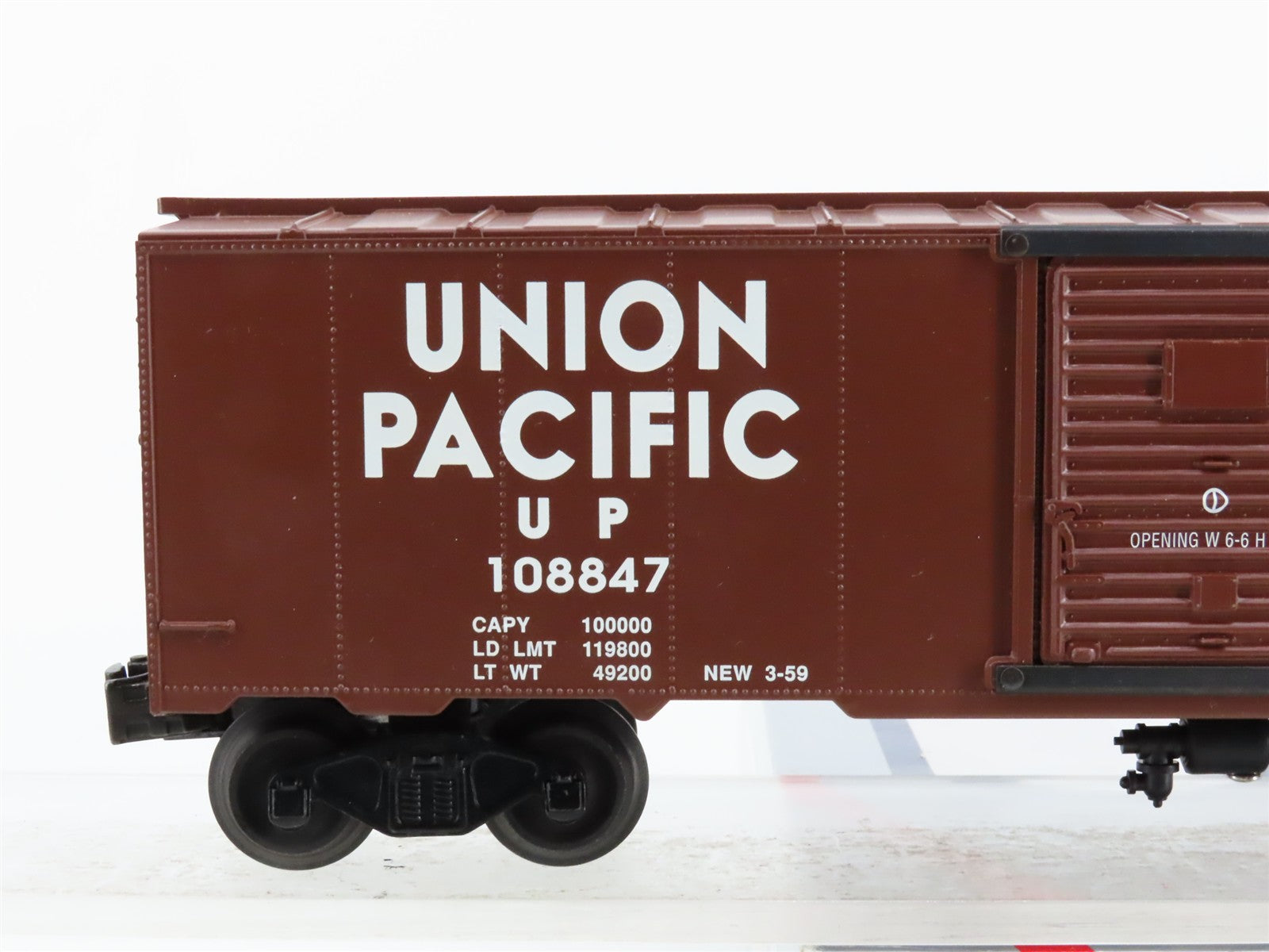 O Scale Williams WAL#32 UP Union Pacific Box Car 108847 RTR