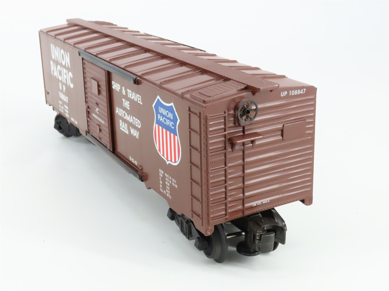 O Scale Williams WAL#32 UP Union Pacific Box Car 108847 RTR