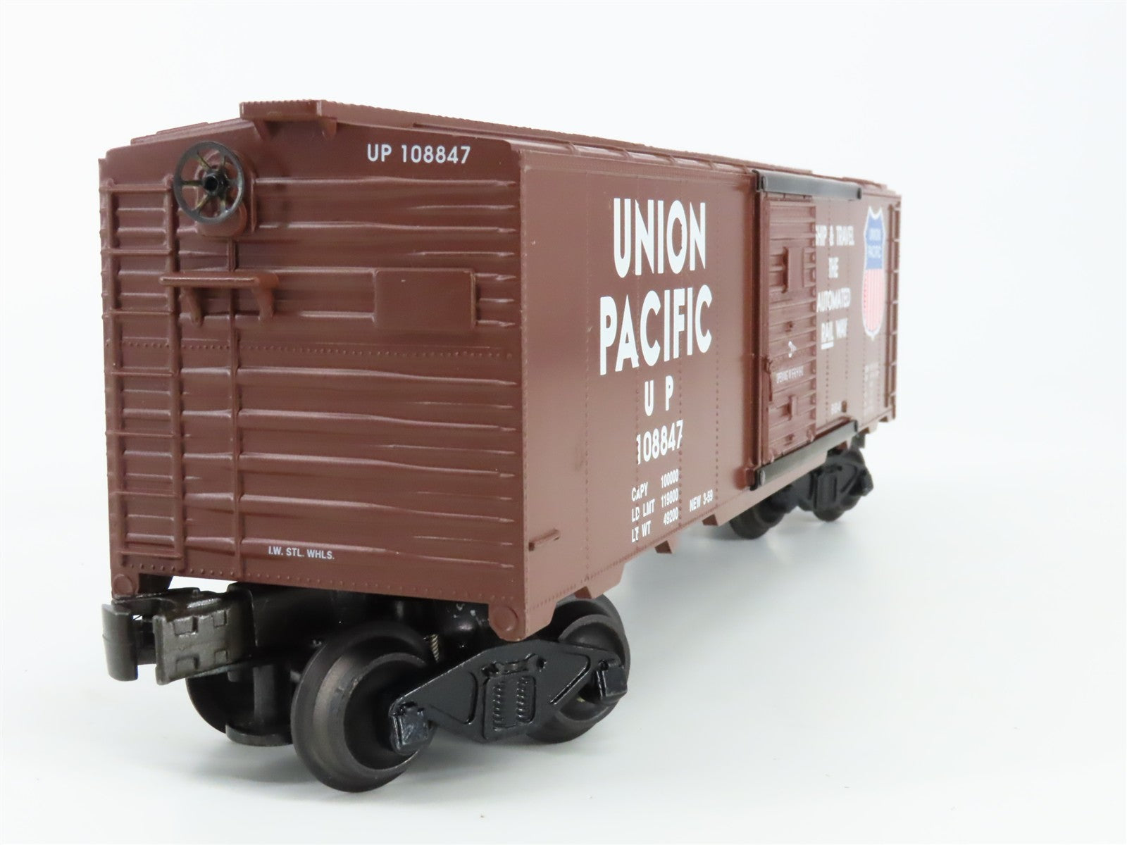 O Scale Williams WAL#32 UP Union Pacific Box Car 108847 RTR