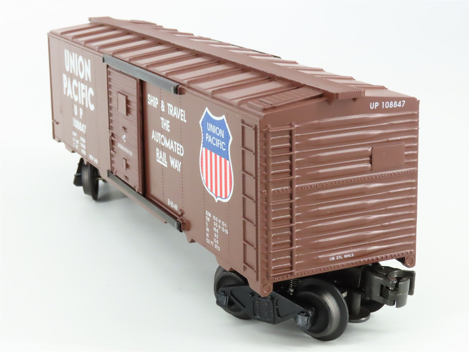 O Scale Williams WAL#32 UP Union Pacific Box Car 108847 RTR