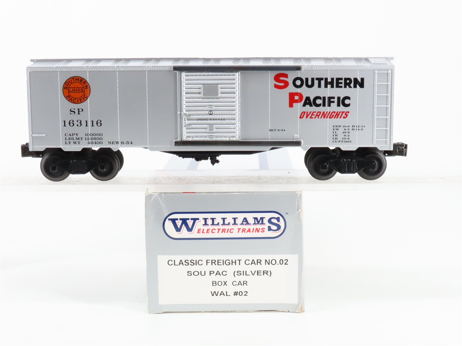 O Scale Williams WAL#02 SP Southern Pacific 40' Box Car 163116 RTR