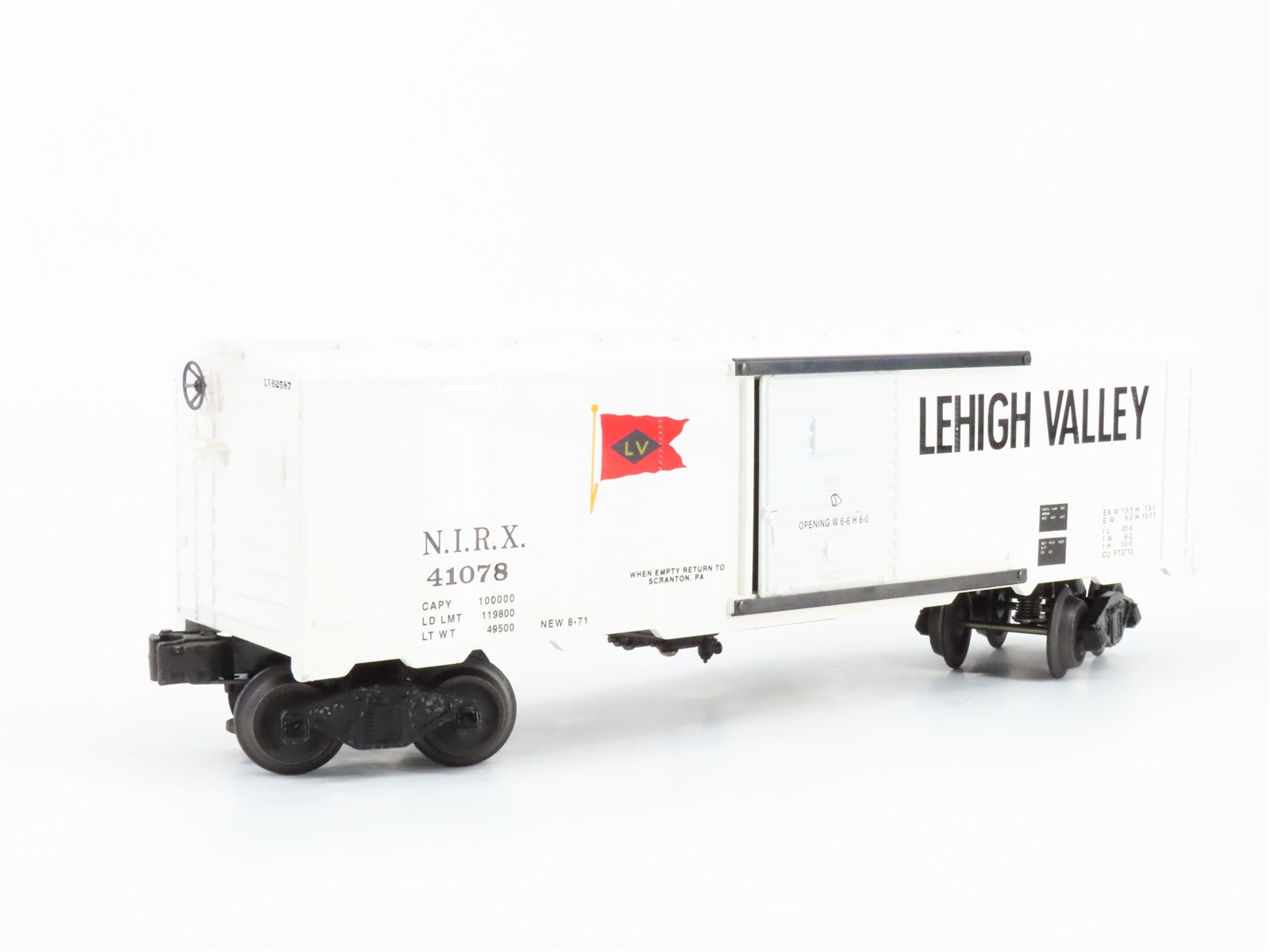O Scale Williams NIRX Lehigh Valley 40' Box Car 41078 RTR