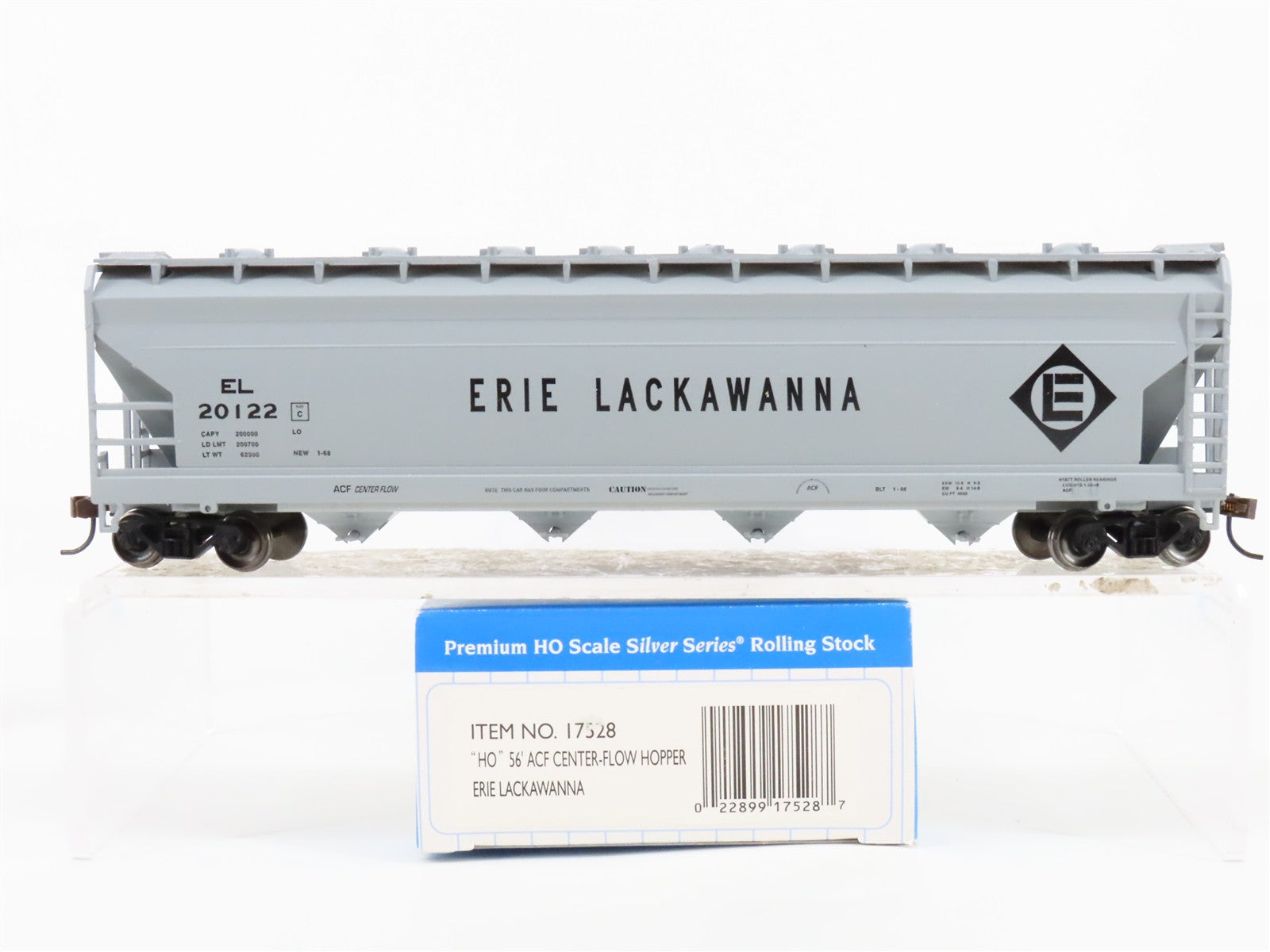 HO Scale Bachmann 17528 EL Erie Lackawanna 56' 4-Bay Covered Hopper 20122 RTR
