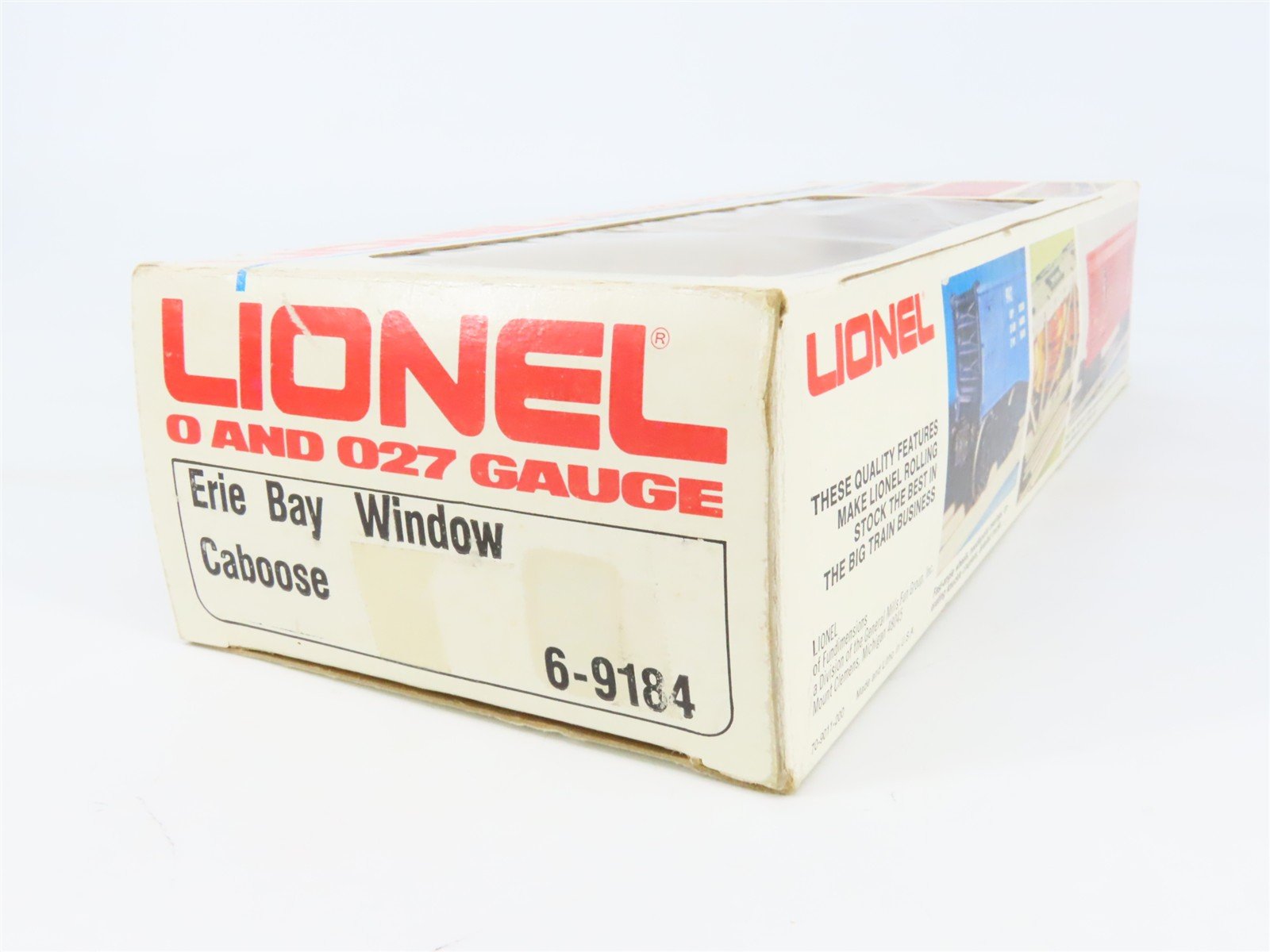 O27 Gauge 3-Rail Lionel 6-9184 ERIE Railroad Bay Window Caboose #9184