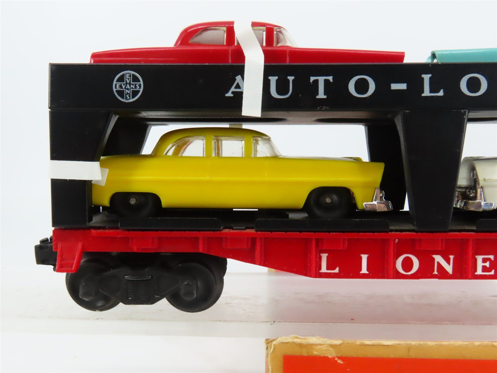 O Gauge 3-Rail Lionel Lines Postwar 6414 Evans Double-Decker Auto-Loader w/ Cars