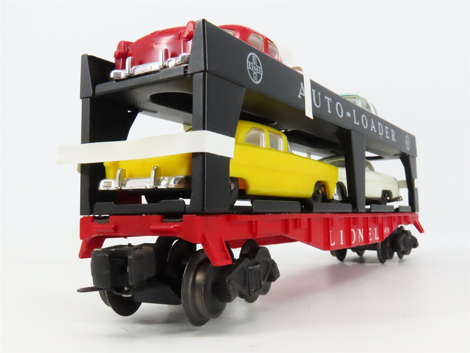 O Gauge 3-Rail Lionel Lines Postwar 6414 Evans Double-Decker Auto-Loader w/ Cars