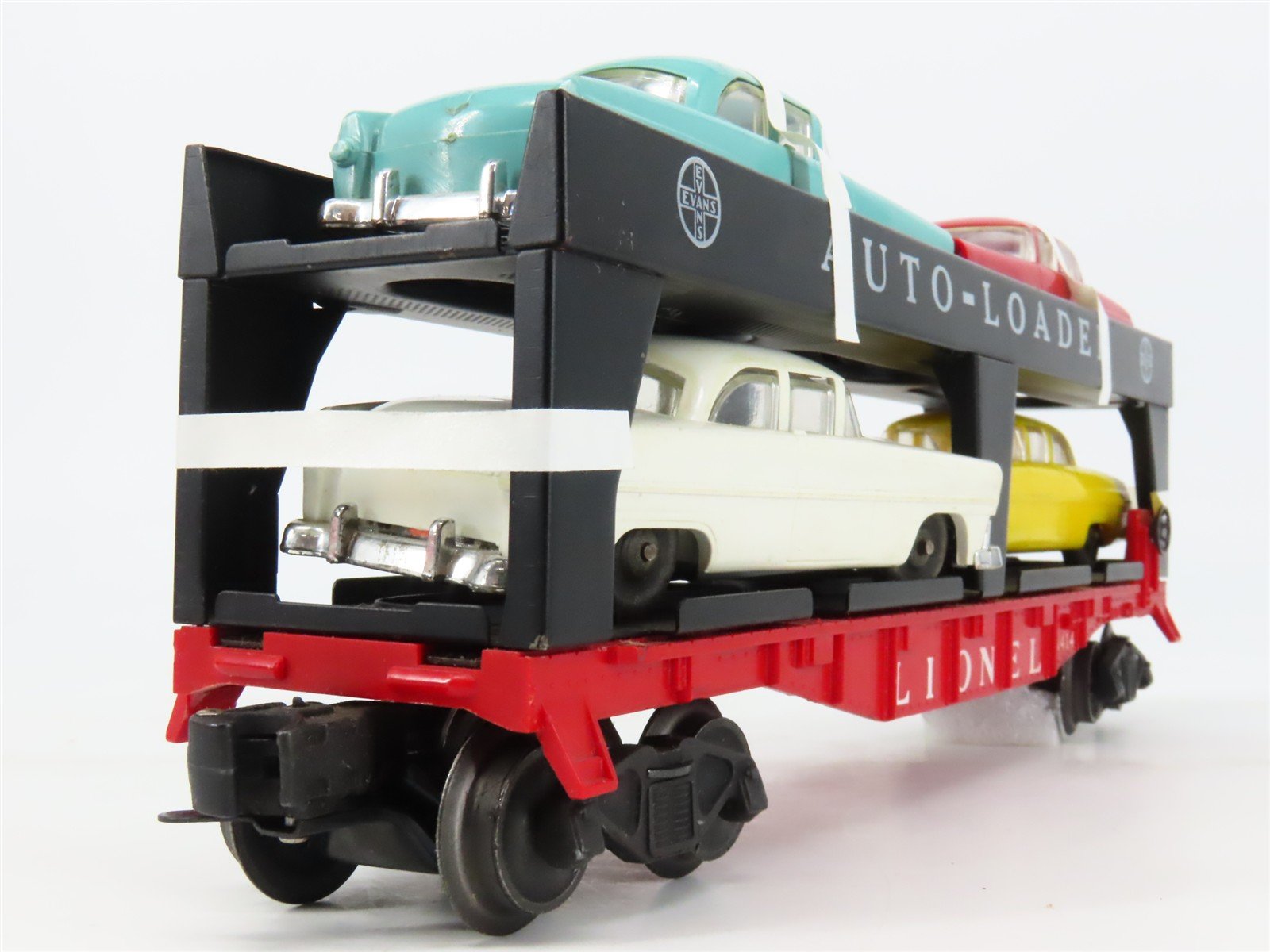 O Gauge 3-Rail Lionel Lines Postwar 6414 Evans Double-Decker Auto-Loader w/ Cars