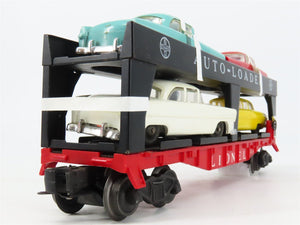 O Gauge 3-Rail Lionel Lines Postwar 6414 Evans Double-Decker Auto-Loader w/ Cars