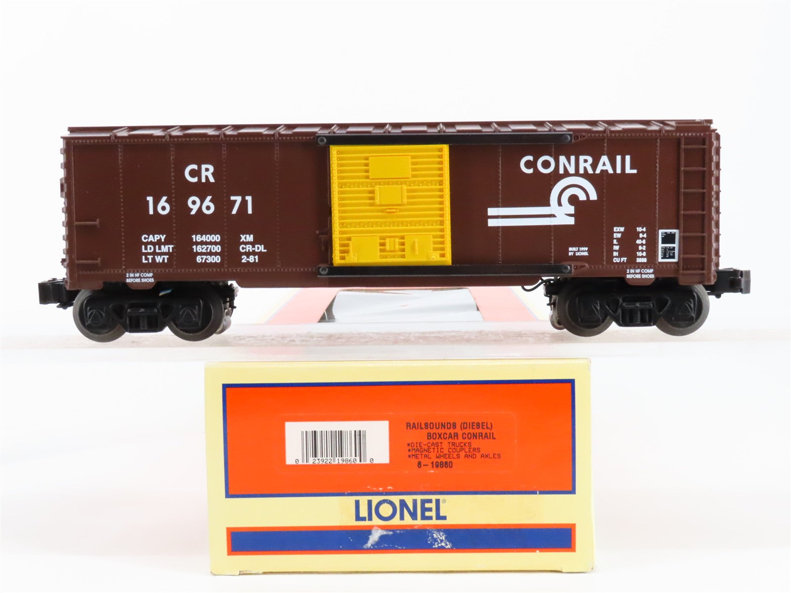O Scale Lionel 6-19860 CR Conrail Box Car 169671 RTR w/ Railsounds