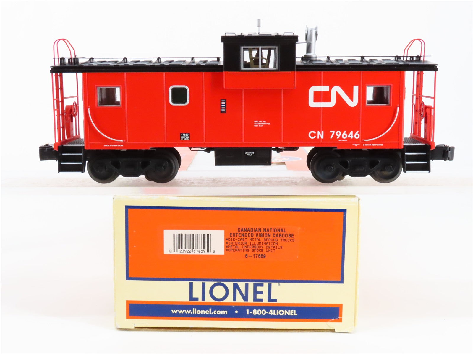 O Scale Lionel 6-17659 CN Canadian National Extended Vision Caboose 79646 RTR